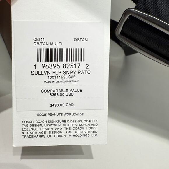 Coach X Peanuts Sullivan Flap Crossbody Bag Signature Canvas With Patche… - Picture 4 of 10